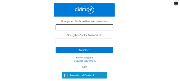 Screenshot Registration didmos Demo